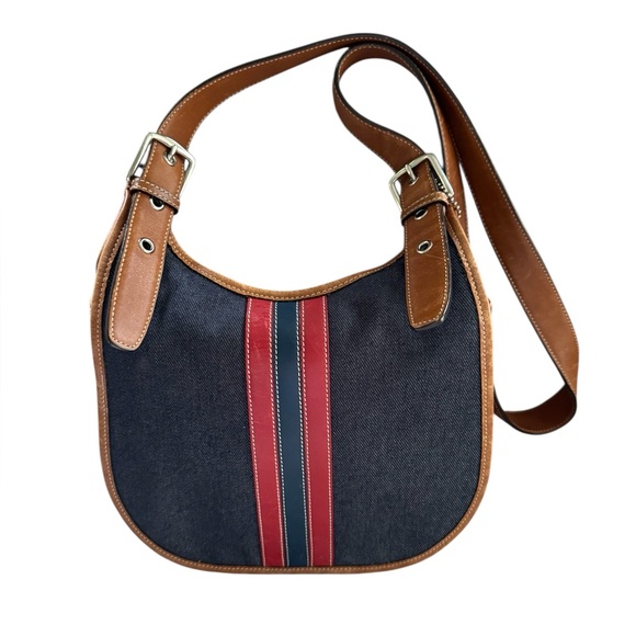 Coach Varsity Stripe Denim Crossbody
Handbag With COA - Picture 2 of 9